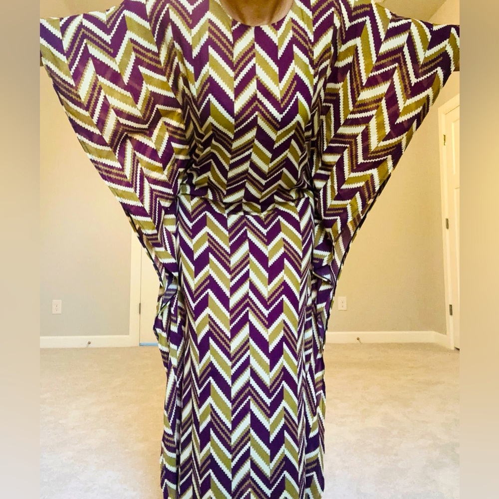 Brown Khaki Kaftan Gown - Picture 6 of 12